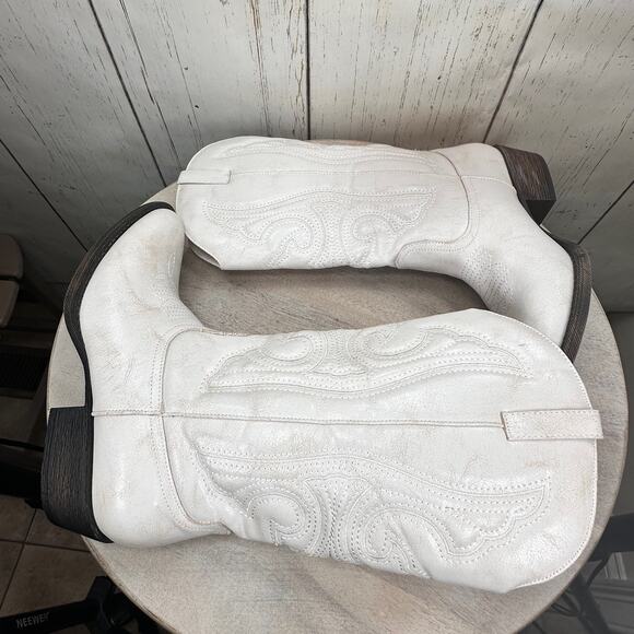 Coconuts by Matisse Dusty Womens Western Boots Size 8.5 Ivory Pull On Boots - Picture 5 of 13